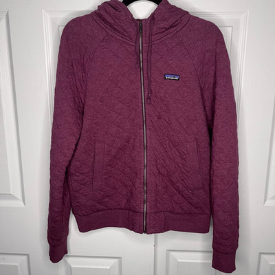 Patagonia W s Well worn Quilted Organic Cotton Full Zip Hoodie Women s Medium