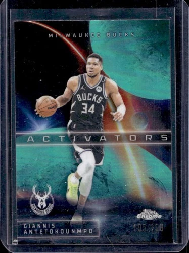 2025 Topps Chrome Giannis Antetokounmpo Refractors Aqua (RAW)