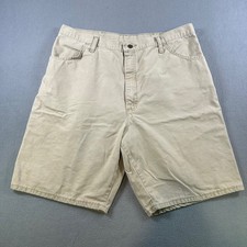 Wrangler Mens Utility Cargo Shorts Tan Khaki Cotton Canvas 67UTMWT Size 38