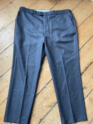 Gurteen graue maßgeschneiderte Smart Hose Wollmischung W46 neu mit Etikett  