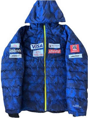 US Ski Team Official 2019 Olympic Spyder Down Jacket Gore Windstop Men's Size XL