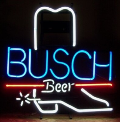 Beer Lager Cowboy Boot 24''x20'' Neon Lamp Light Sign Bar Open Night Club Windows