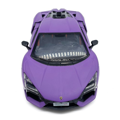 1:24 Lamborghini Revuelto Model Car Diecast Toy Cars Boys Toys for Kids Purple - Picture 10 of 12