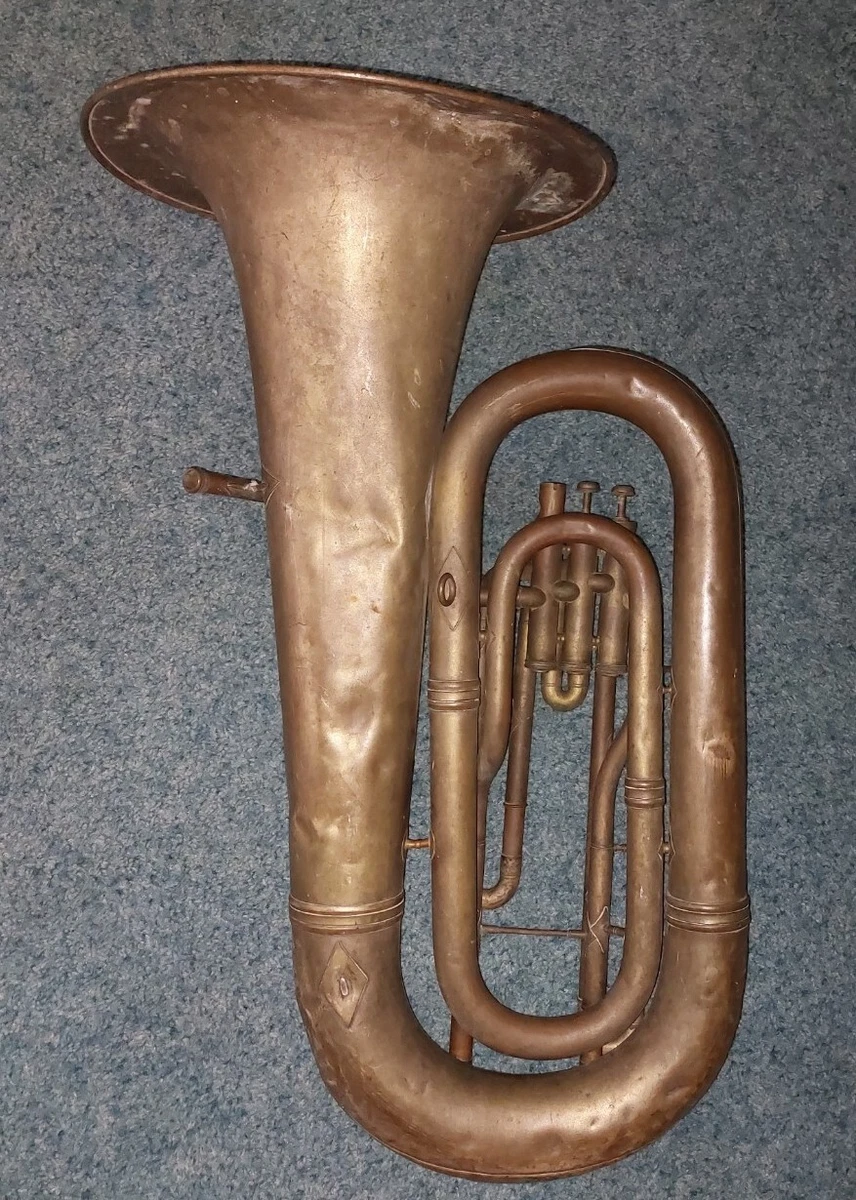 Excelsior Tuba Antique William Frank Euphonium Brass Instrument