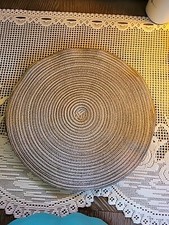Woven Rattan Straw Round Placemats Set 0f 6 natural Concentric Weave