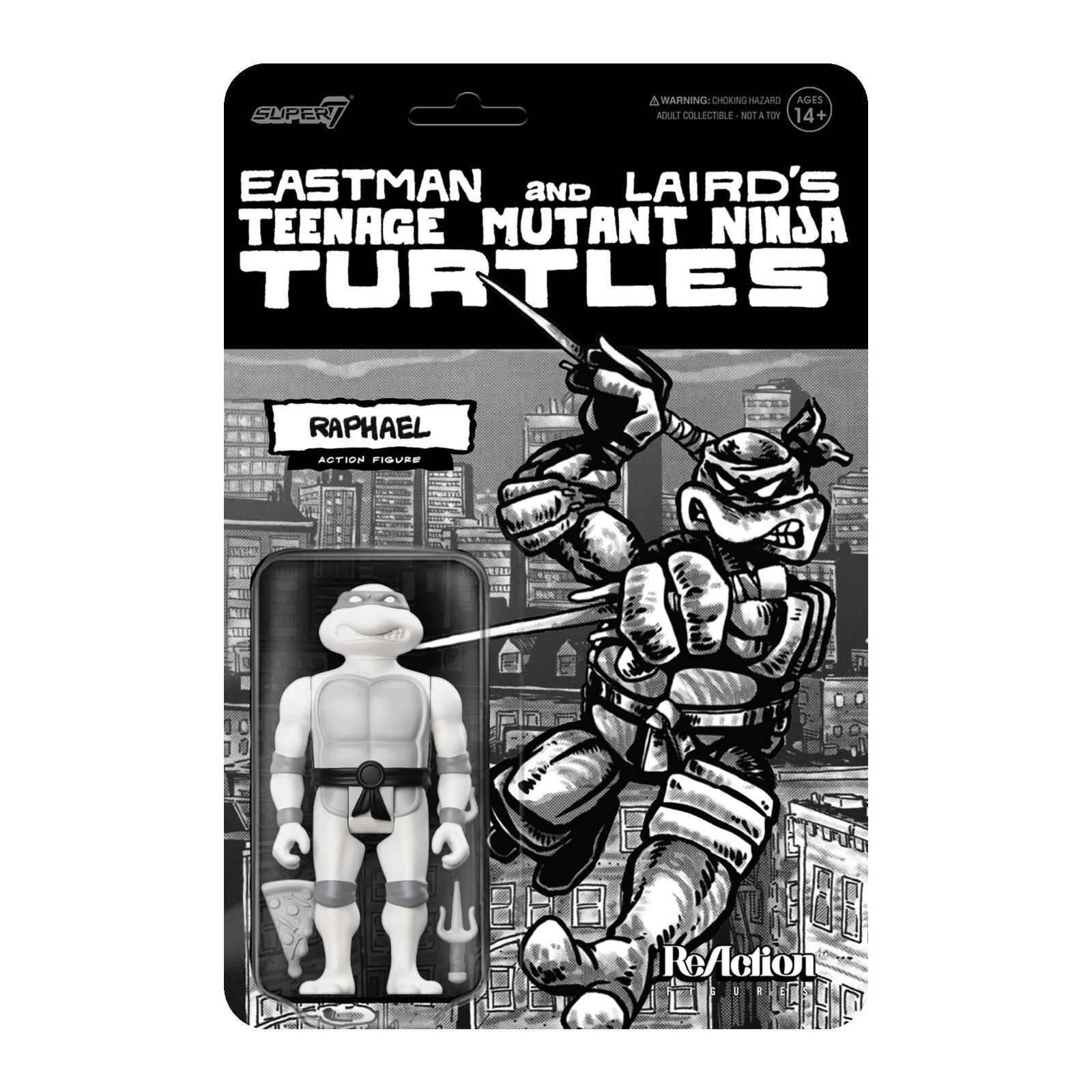 Teenage Mutant Ninja Turtles - Raphael (Comic Greyscale) - Super7 ReAction