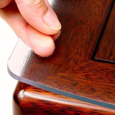 Frosted Table Protector 2mm Thick 24 x 48 Inch PVC Table Cover Protector Plas...
