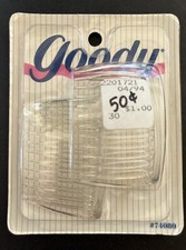 Vintage Goody Hair Kant Slip Side Combs Sealed NOS 1989 Clear - 74080