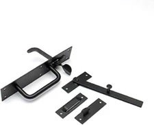 Suffolk Thumb Latch Heavy Duty Garden Gate Shed Cottage Door Catch Lock Set Blac