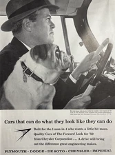 1959 Chrysler Corporation Cars Forward Look Drive Engineering Dog VTG Print Ad