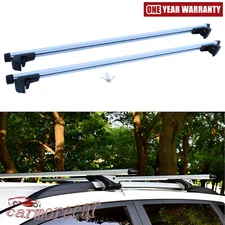 53'' Pair Car Top Cross Bar Roof Rack Crossbar For Cargo Luggage Aluminum