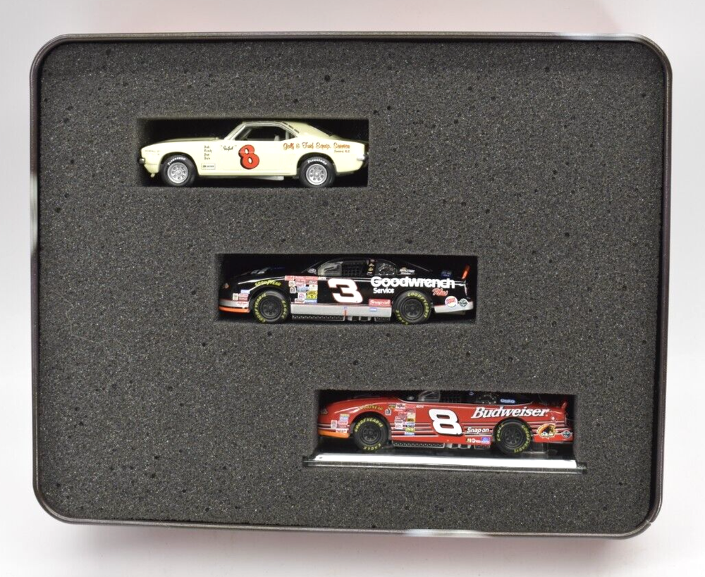 Dale Earnhardt Racing Family 3-Car Diecast Set in Collectible Display Tin