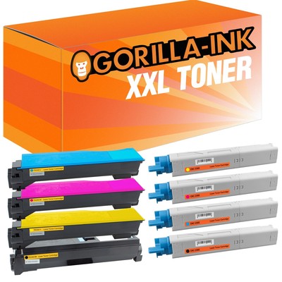 Set 4 Toner für Dell C2660 Kyocera TK-580 TK-590 Lexmark CS310 Oki C332 C532