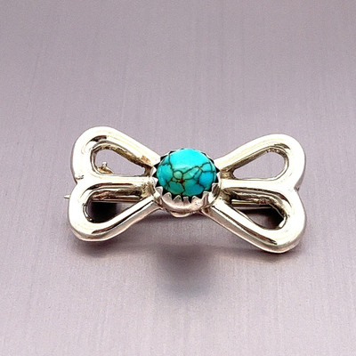 Manchette Navajo En Argent Sterling Et Turquoise - Nellie Tso Atkinson Trading Co - 6,5"