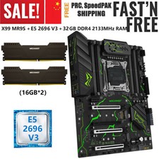 X99 Motherboard LGA 2011-v3 with Xeon E5 2696 V3 CPU 32 GB DDR4 2133MHz ECC RAM