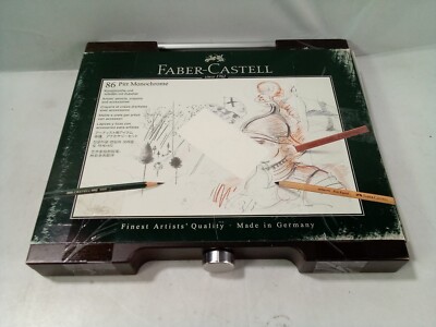 Faber-Castell PITT Monochrome Wooden Box with Accessories - 112971