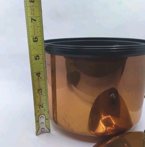MCM Unique Vtg Coppercraft Guild Copper Ice Bucket Brass Lion Head Handles READ - Picture 7 of 17