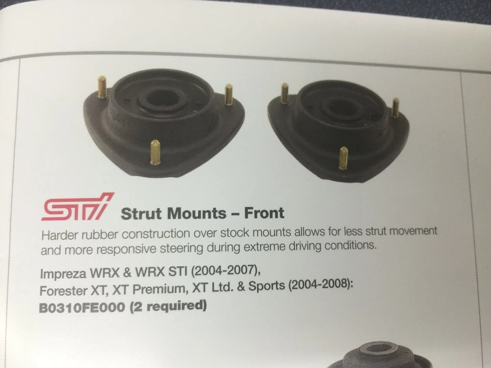 Montajes de puntal delanteros y traseros originales Subaru Grupo N WRX Forester STi SET TURBO OEM Foto 4 de 4