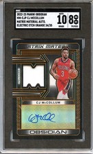 2022 Panini CJ McCollum Matrix Materials AUTO /35 SGC 8 AUTO 10