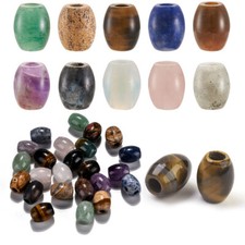 20x Natural Synthetic Barrel Large Hole Gemstone European Beads 15 17x12 13.5mm