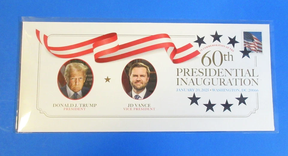 DONALD J. TRUMP, JD VANCE 2025 OFFICIAL 60th PRESIDENTIAL INAUGURATION CACHET - Image 3 of 3