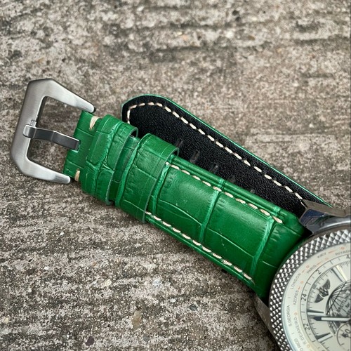 Cinturino Coccodrillo Blu Cinturino Per Orologio Blu Navy Pelle Effetto Coccodrillo