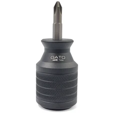 Magnetic Short Stubby Screwdriver - Double Ended with Phillips and Slotted Flat