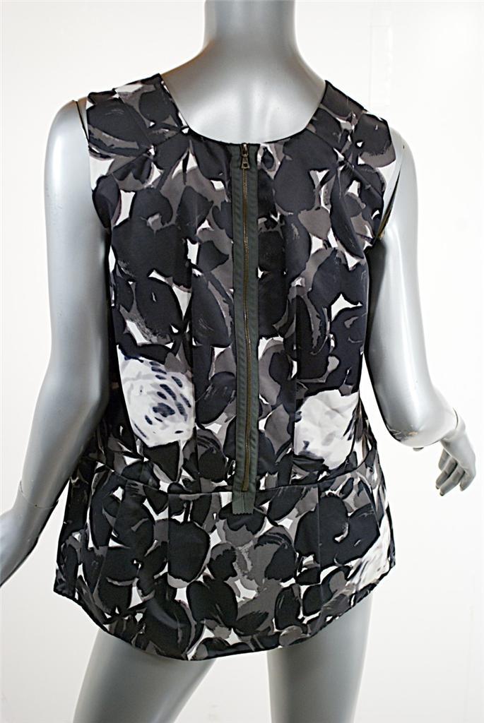 MARNI Cotton Nylon Blend Black White Grays Floral Print MARNI Cotton Nylon Blend Black White Grays Floral Print