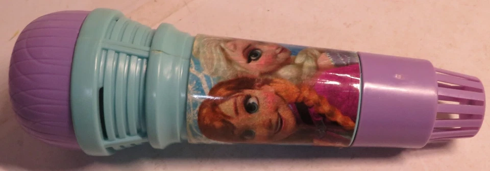 Disney Frozen Sing Along Microphone Toy Pretend Play Plastic 7.5" Spring Inside - Image 2 of 4