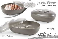 PORTAPANE CON COPERCHIO CONTENITORE PORTATILE PORTA PANE PANINI 39*17*24 cm