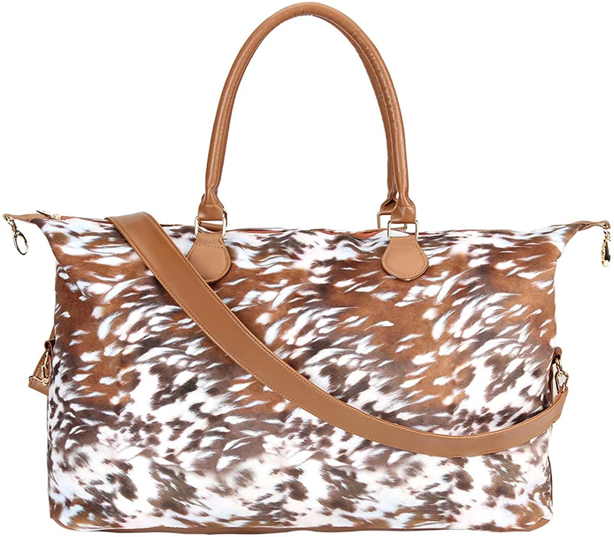 Cow print weekender 2025 bag