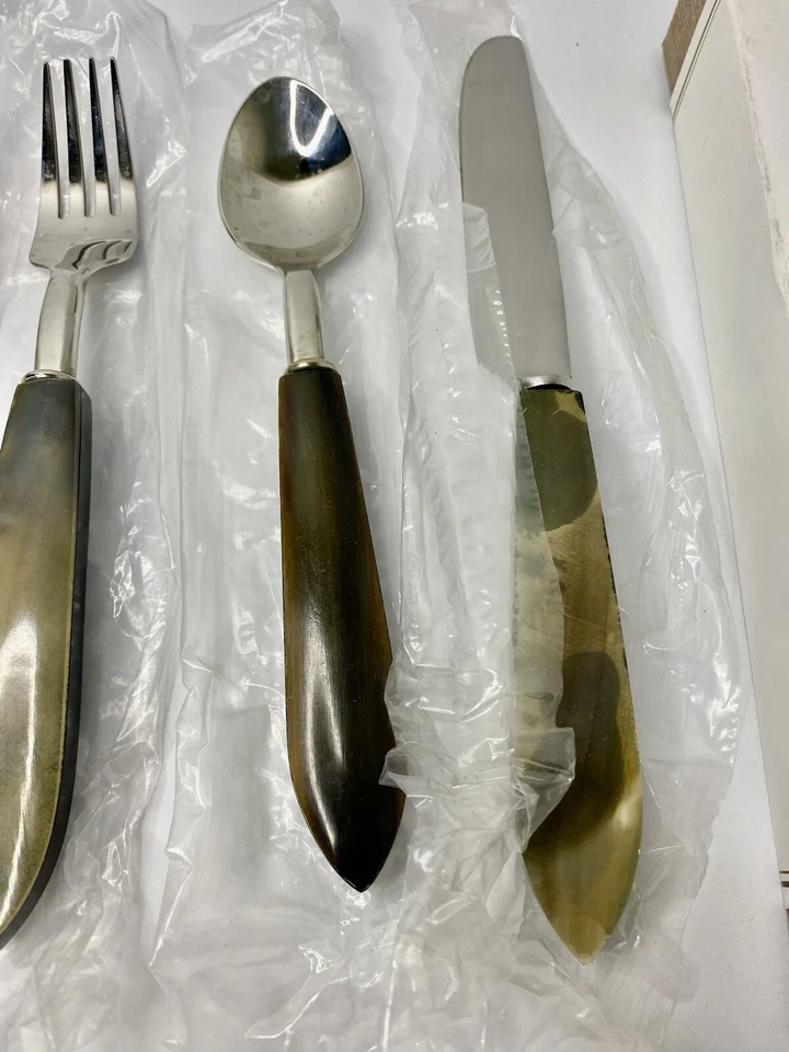 Cubiertos Pottery Barn Horn 2008-2009 bocina genuina 5 piezas ajuste de lugar leer #5 Foto 4 de 4