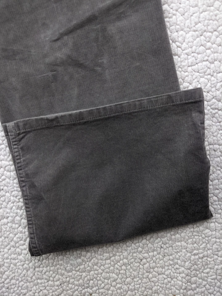 Pantalones de pana J. Jill Tried True Fit corte bota para mujer 20 gris tiro alto Foto 4 de 4