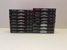 16 Sony HF High Fidelity Blank Audio Cassette Tape 90 Min Normal Bias NEW Sealed