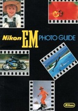 Nikon EM 35mm camera photo guide 36 pages, 1979 