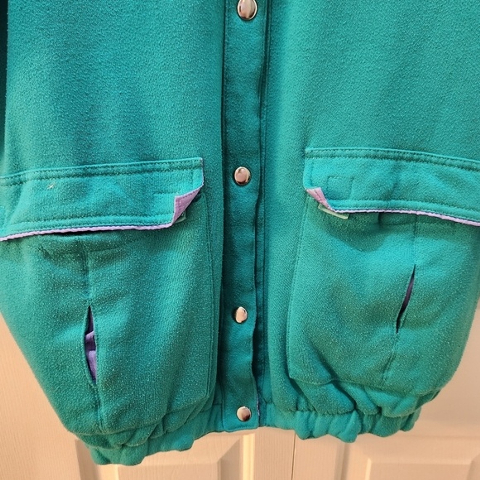 Windsor Bay 80's Reversible Jacket Green & Purple, fr… Gem
