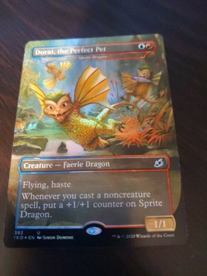 Sprite Dragon Dorat The Perfect Pet Godzilla Series Russian Foil Mtg Collectible Card Games Accessories Aidinsalih Magic The Gathering Cards Merchandise