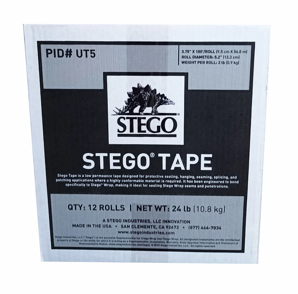 Cinta Stego Roja (3,75" x 180') - Nueva Caja de 12 Rollos - Envío Gratis - EE. UU. VENDEDOR Foto 3 de 4