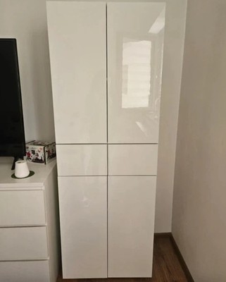 Hochschrank Aufbewahrungsschrank Hochglanz Schrank groß Küche Speisekammer Regal Kommode Schrank