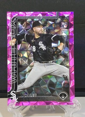 Topps 2025 Update Series Caleb Freeman Pink Diamante Foil US253 White Sox RC