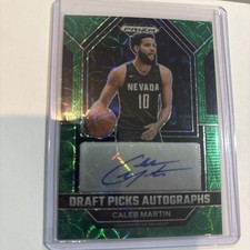 2023 Prizm Draft Basketball Caleb Martin Draft Pick Auto Green Choice 3/8 