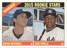 2015 Topps Heritage - Rookie Stars Jose Pirela Bryan Mitchell Yankees RC #234