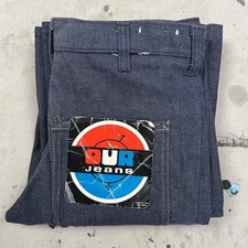 Vintage 70s Our Jeans Bell Bottom Flare Denim Pants Mens 31x34 Hippie Dark Wash