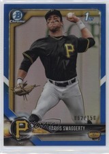 2018 Bowman Draft Chrome Blue Refractor 62/150 Travis Swaggerty #BDC-198 y8j