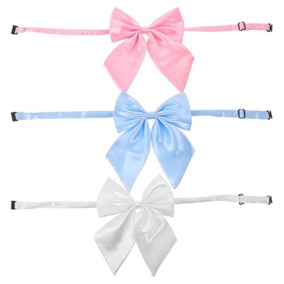 3pcs Bow Tie for Women and Girls - 6.3'' Pre-tied Bowtie with Adjustable Clip -