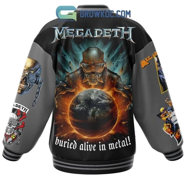 Megadeth Buried Alive In Metal Baseball Jacket