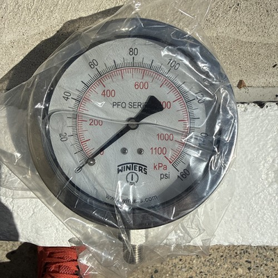 #ad #ad WINTERS PFQ772 DRY Pressure Gauge 4quot; Dial Size Silver 491F42 $39.99