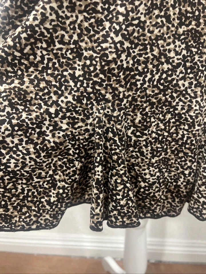 George ~ Y2K Animal Print Jersey Pull On Línea A Falda Corta Fiesta S 4/6 Foto 4 de 4