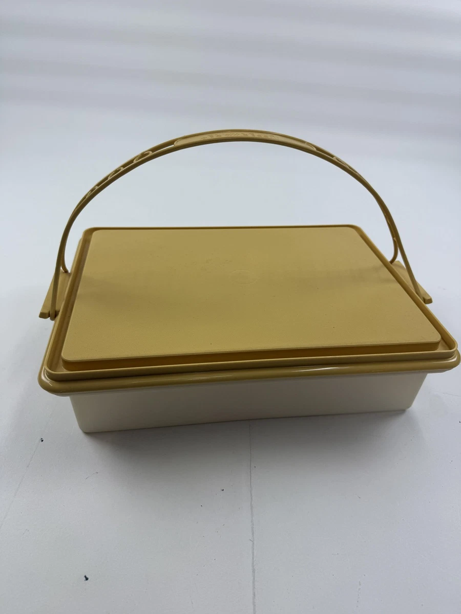 TUPPERWARE GRANDE BOÎTE beige rectangle vintage couture bricolage gateaux etc EUR 14,00 - FR
