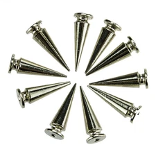 10x 26mm Punk Cone Metal Spikes Rivets Studs Screw for Leather Clothing Jacket